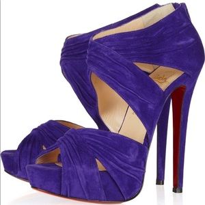 CHRISTIAN LOUBOUTIN bandra 140 veau velours PURPLE Heels 37.5